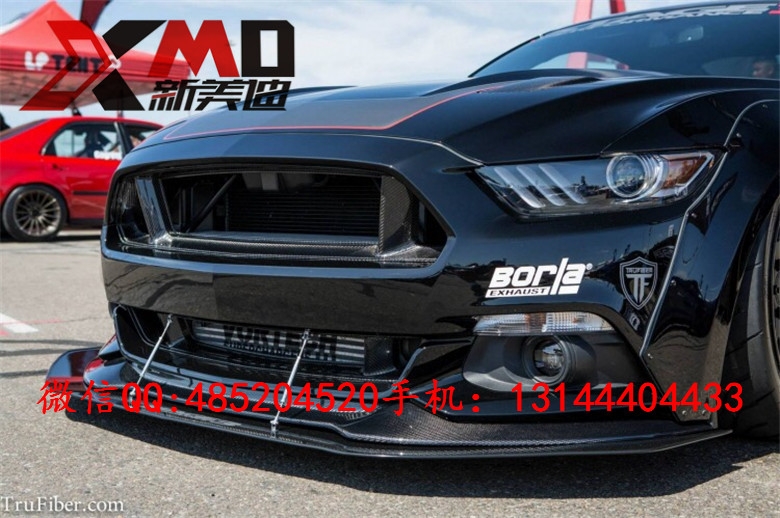 15款 新款 福特野馬Mustang 碳纖維中網(wǎng) 改裝無標中網(wǎng) 包圍 機蓋