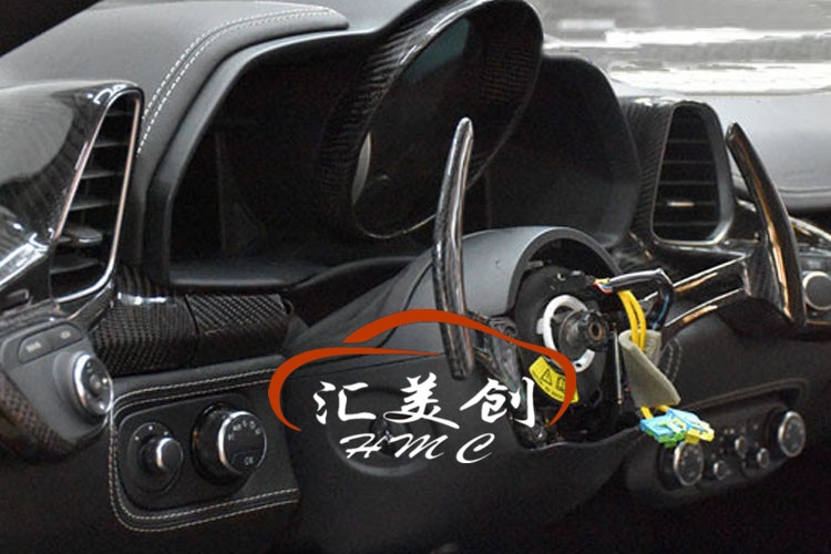 法拉利458全車內(nèi)飾改裝案例,碳纖維加裝