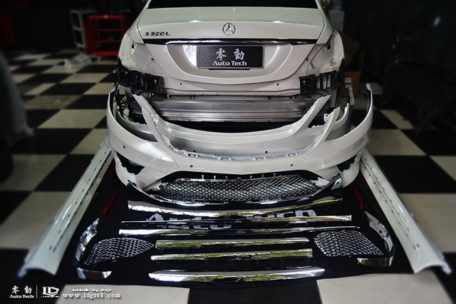 奔驰S320改装AMG包围、轮毂，湖南长沙专业奔驰改装店