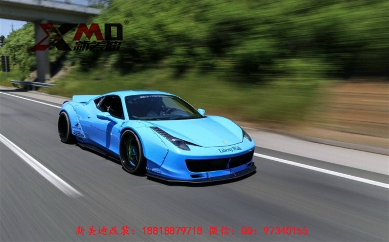 法拉利F458改裝日本LB PERFORMANCE Works寬體碳纖包圍尾翼排氣管