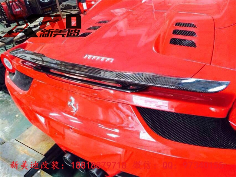 Ferrari 法拉利458改裝 Novitec Rosso款 碳纖維尾翼改裝 碳纖定風(fēng)翼
