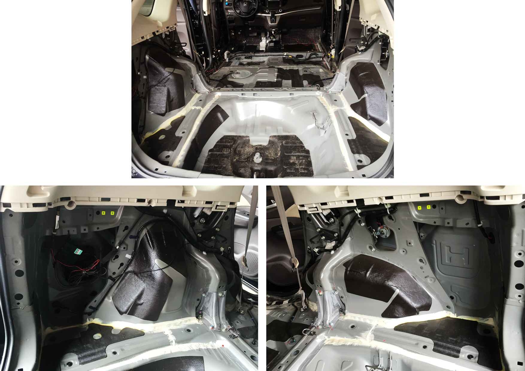 佛山途歌汽車影音：本田CRV全車LK金衛(wèi)士隔音+3M材料吸音棉