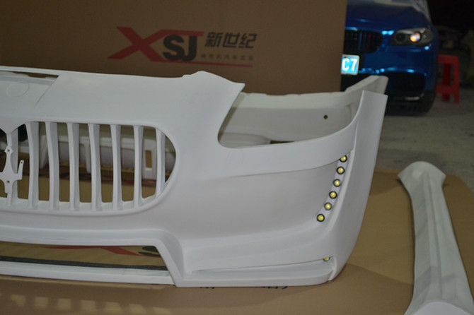 瑪莎拉蒂總載改裝大包圍套件 總載改裝前杠后杠LED燈套件包圍