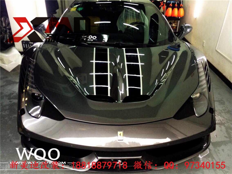 法拉利458改裝包圍 Ferrari F458改 Speciale 碳纖前杠 機(jī)蓋