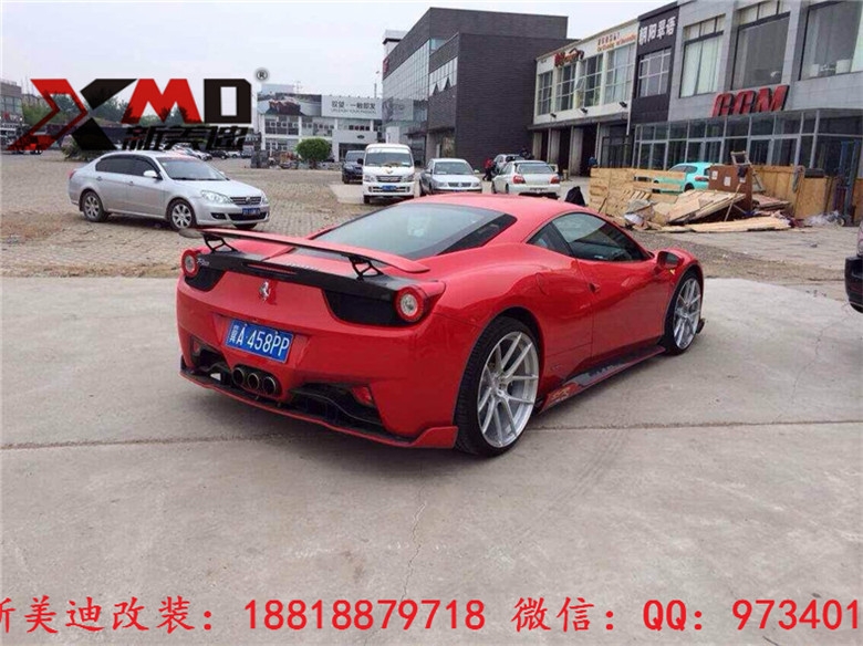 法拉利458改裝Auto veloce碳纖維包圍前唇后唇左右側(cè)裙尾翼機(jī)蓋