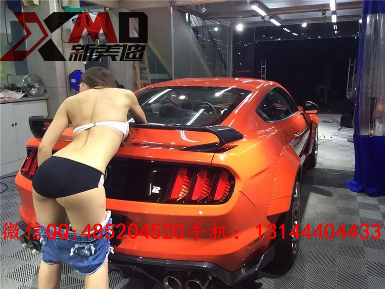 15新款福特/野馬2.3T Mustangi改裝寬體大小包圍 前杠 后杠 碳纖維 機蓋前唇  側裙 裙邊 后唇 尾翼