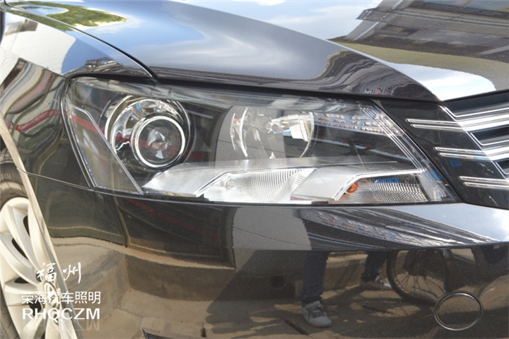 福州汽車大燈改裝 大眾邁騰車燈改裝氙氣燈海拉六雙光透鏡 福州榮海汽車照明