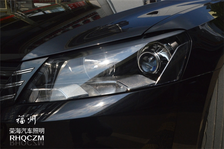 福州汽車大燈改裝 大眾邁騰車燈改裝氙氣燈海拉六雙光透鏡 福州榮海汽車照明