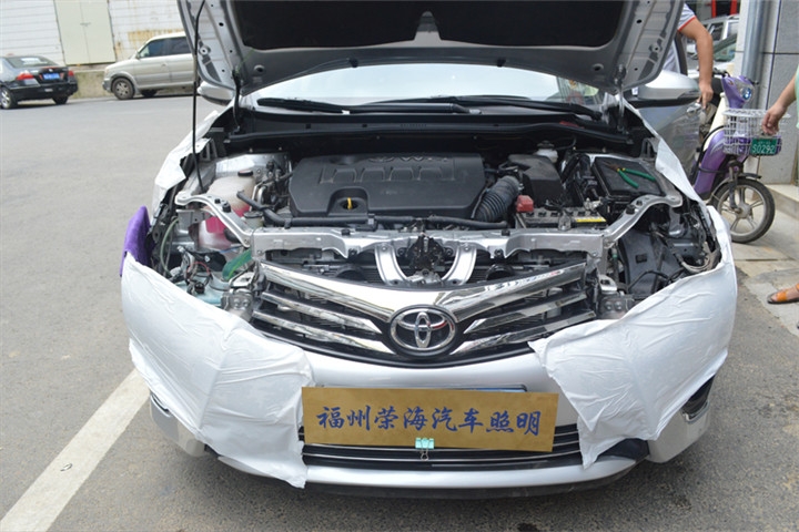 福州汽車改雙光透鏡 豐田卡羅拉汽車大燈改裝氙氣燈海拉六雙光透鏡 福州榮海照明
