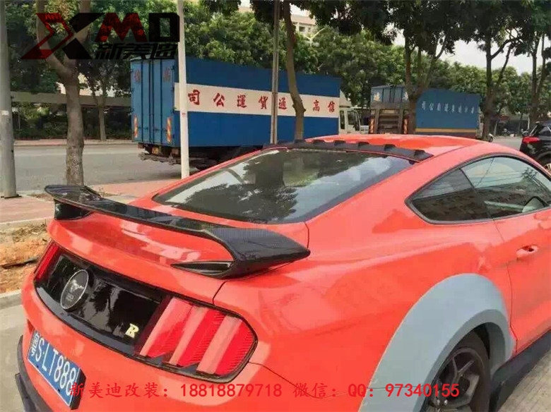 15新款GT野馬2.3T改裝碳纖維大小包圍尾翼前鏟唇前后杠側(cè)裙寬體