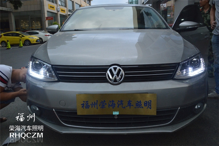 福州汽車低配升級高配大燈總成 大眾速騰大燈總成低配升級美款高配大燈總成 福州榮海