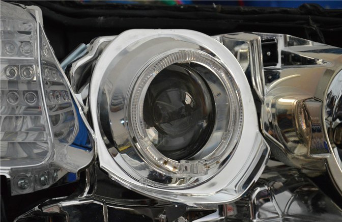 【廣州海瀾車(chē)燈】-豐田銳志升級(jí)大燈總成+天使眼