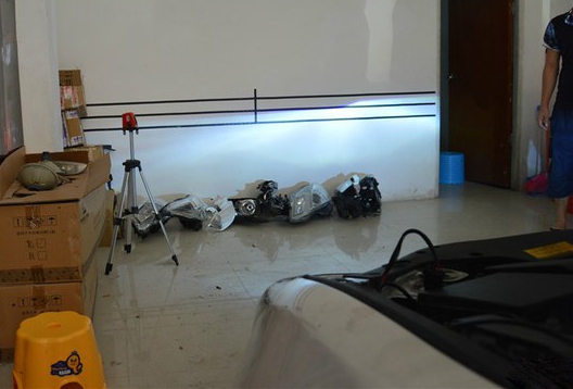 【廣州海瀾車(chē)燈】-豐田銳志升級(jí)大燈總成+天使眼