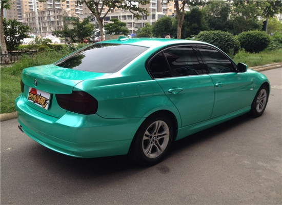 寶馬320汽車改色貼膜│艾利小珠光蒂凡尼改色膜│武漢四季貼膜武昌店
