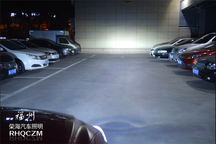 福州改汽車水晶雙色淚眼 昂克賽拉大燈改裝氙氣燈Q5雙光透鏡 福州榮海照明