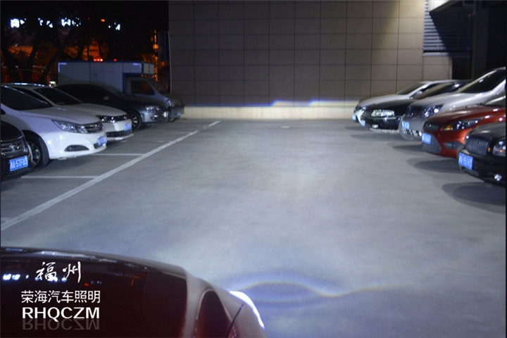 福州改汽車水晶雙色淚眼 昂克賽拉大燈改裝氙氣燈Q5雙光透鏡 福州榮海照明