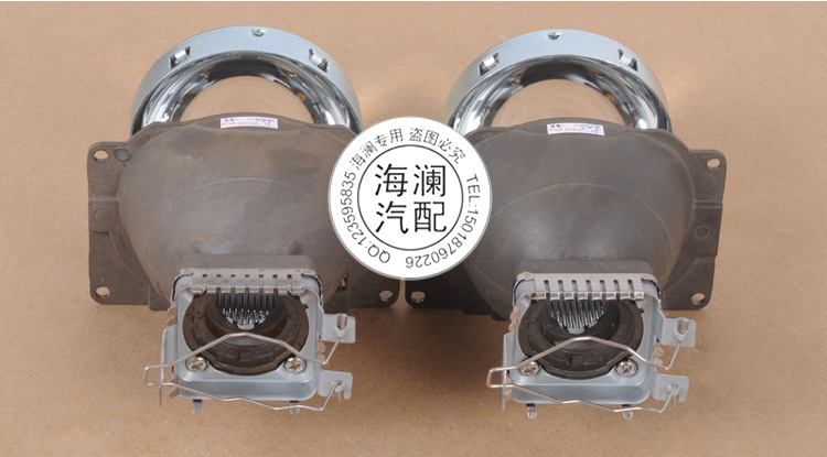 原裝拆車件高清奧迪Q5小糸雙光透鏡3寸美標改裝氙氣大燈透鏡