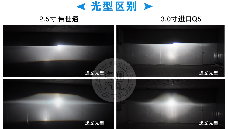 原裝拆車件高清奧迪Q5小糸雙光透鏡3寸美標改裝氙氣大燈透鏡