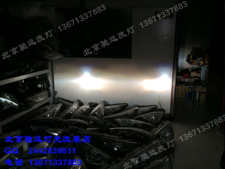 奔馳c180 車燈增亮 改裝透鏡 氙氣燈 北京改燈
