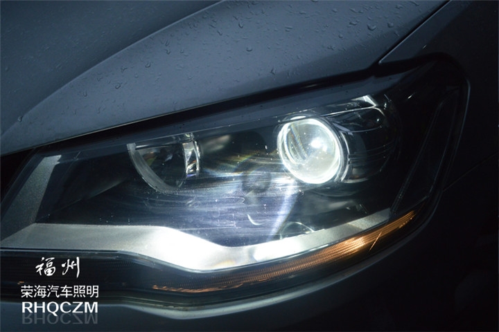 福建福州改燈 大眾寶來改燈大燈改裝氙氣燈海拉三雙光透鏡 福州榮海汽車照明