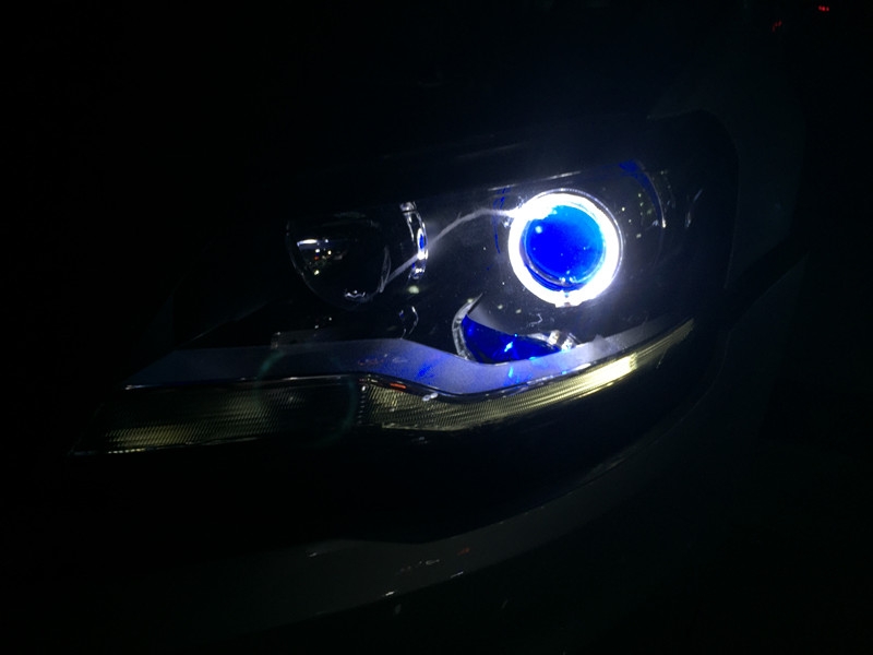 嘉定改燈　新寶來大燈車燈升級　大燈改裝小糸Q5透鏡 飛利浦氙氣燈 天使眼 惡魔眼