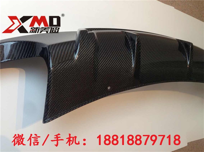 AUDI奧迪TT TTS改裝碳纖維四出尾唇 TT碳纖維后唇后擾流 后下雙排四出 排氣管