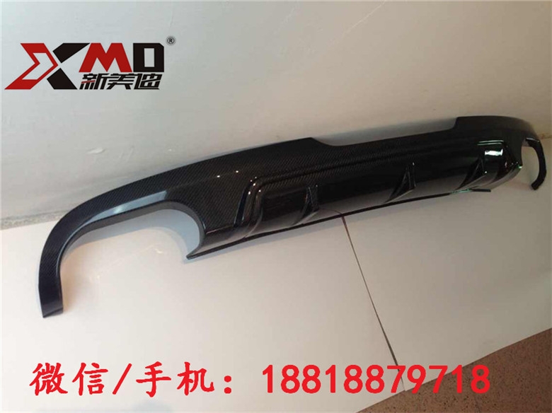 AUDI奧迪TT TTS改裝碳纖維四出尾唇 TT碳纖維后唇后擾流 后下雙排四出 排氣管