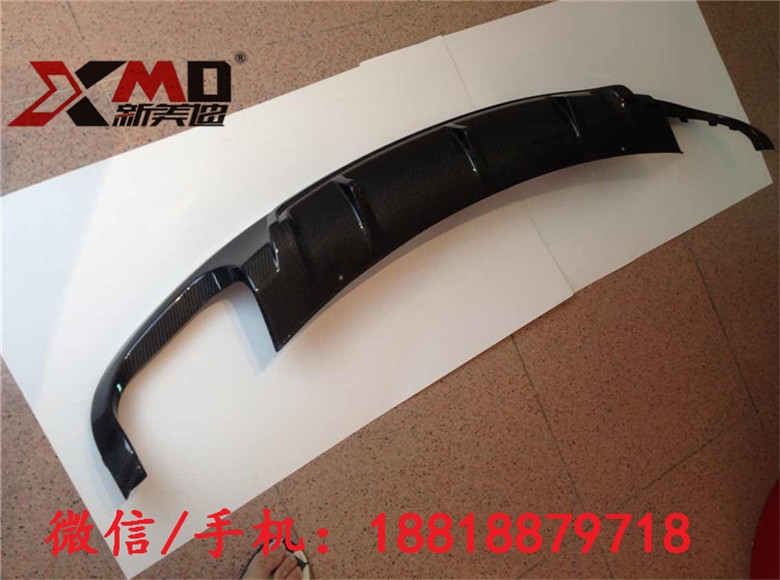 AUDI奧迪TT TTS改裝碳纖維四出尾唇 TT碳纖維后唇后擾流 后下雙排四出 排氣管