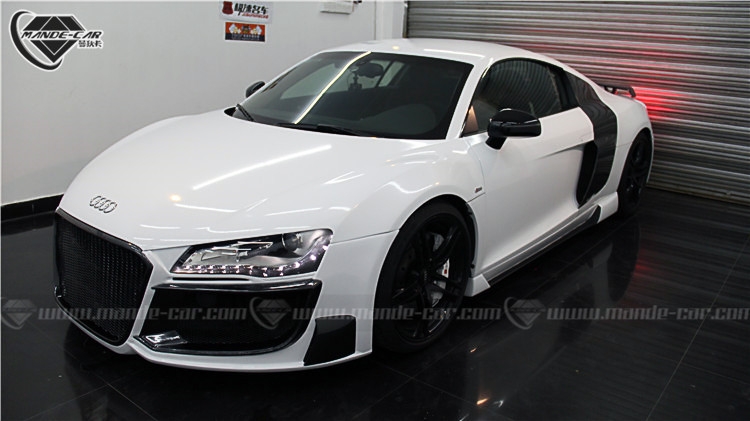 【Mandecar出品】奧迪Audi R8改裝Regula包圍+門板+Hexis珍珠白