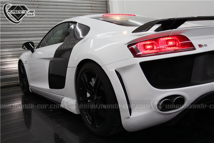 【Mandecar出品】奧迪Audi R8改裝Regula包圍+門板+Hexis珍珠白