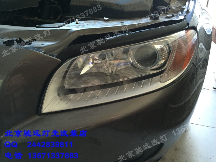 沃爾沃s80  大燈增亮 改裝車(chē)燈 透鏡氙氣燈改裝 北京改燈
