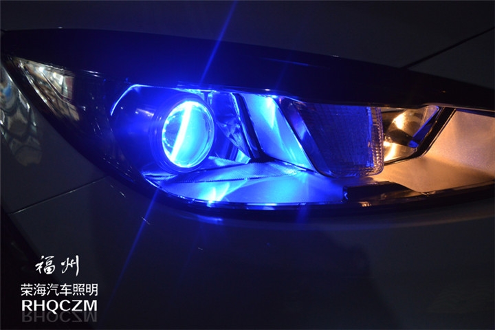 福州汽車(chē)燈泡 新科魯茲大燈升級(jí)漢雷氙氣燈歐標(biāo)Q5雙光透鏡 福州榮海照明