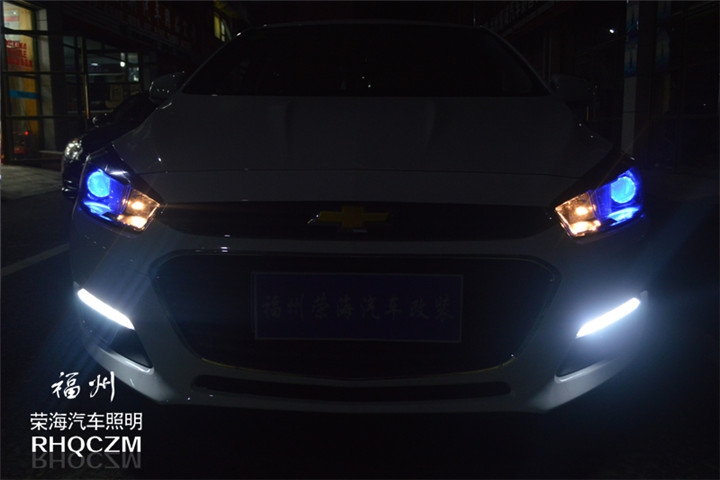 福州汽車(chē)燈泡 新科魯茲大燈升級(jí)漢雷氙氣燈歐標(biāo)Q5雙光透鏡 福州榮海照明