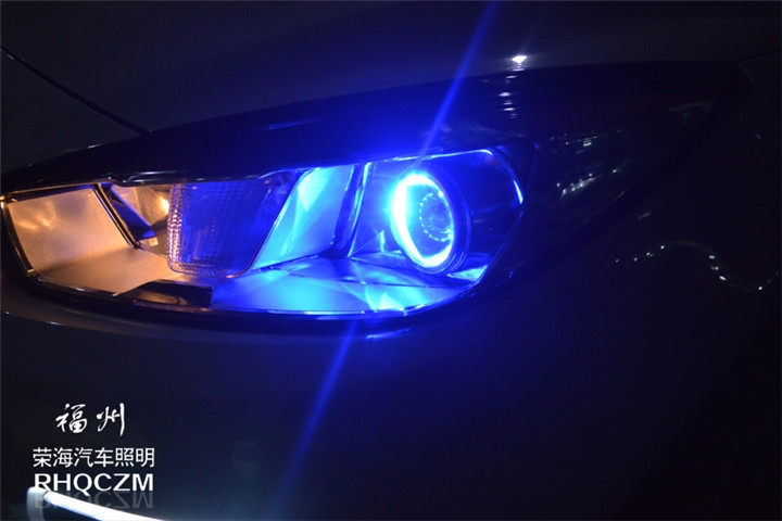 福州汽車(chē)燈泡 新科魯茲大燈升級(jí)漢雷氙氣燈歐標(biāo)Q5雙光透鏡 福州榮海照明