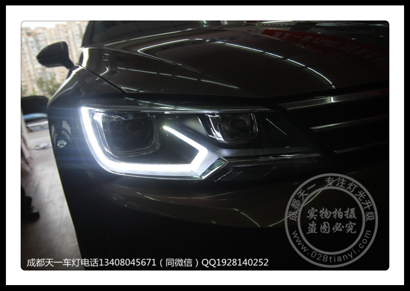 成都大眾凌渡改燈車燈改裝高配大燈總成LED日行燈氙氣燈
