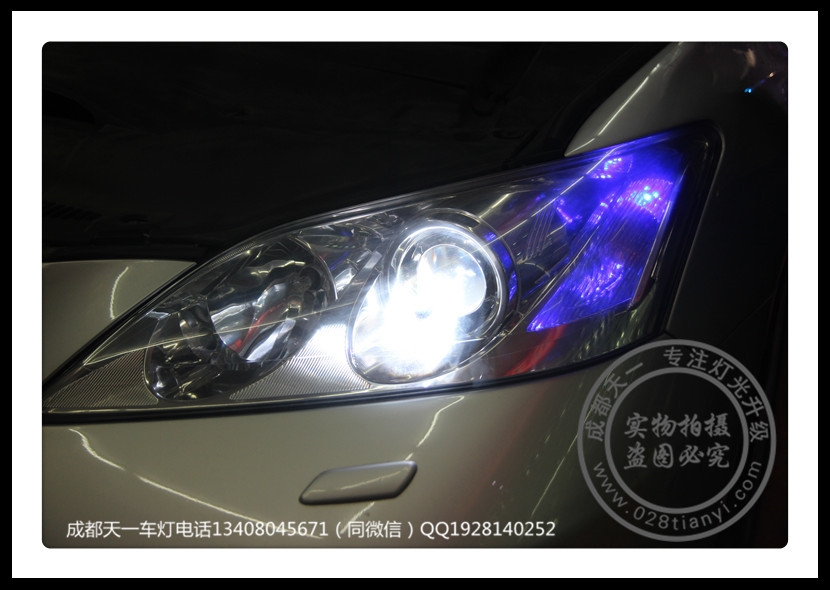 成都凌志ES350車燈改裝氙氣燈雙光透鏡日行燈