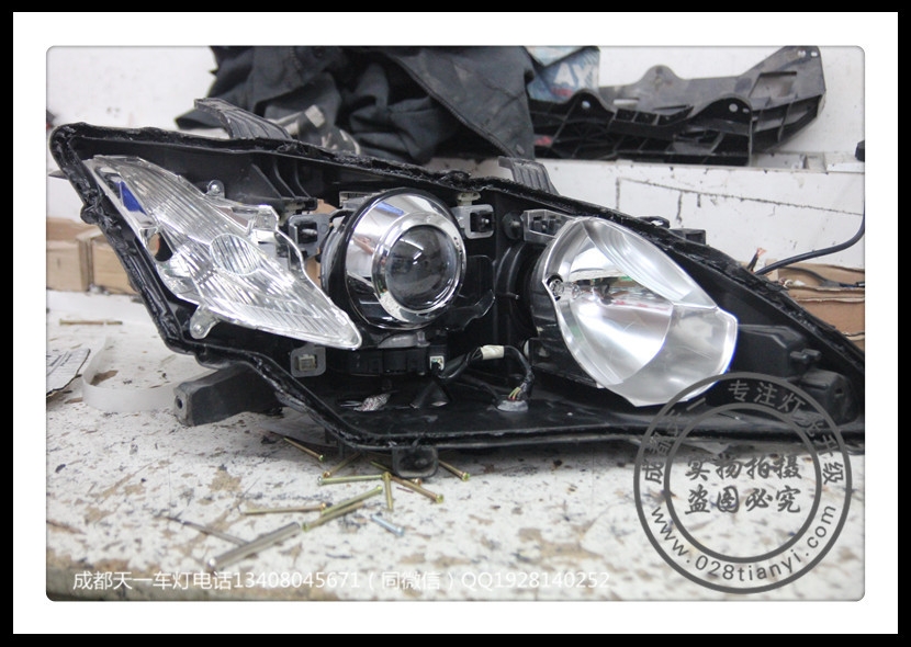 成都凌志ES350車燈改裝氙氣燈雙光透鏡日行燈