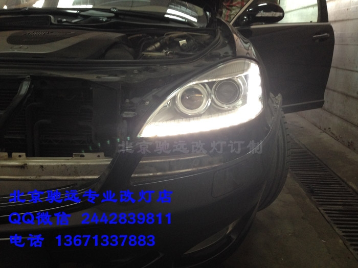 奔馳s350  w221 老款改新款大燈 尾燈 06改12款 北京改燈
