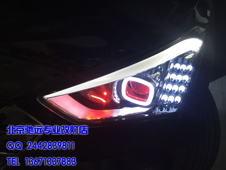 全新勝達(dá) 車燈改裝 LED高配燈眉 奧迪Q5透鏡 北京改燈