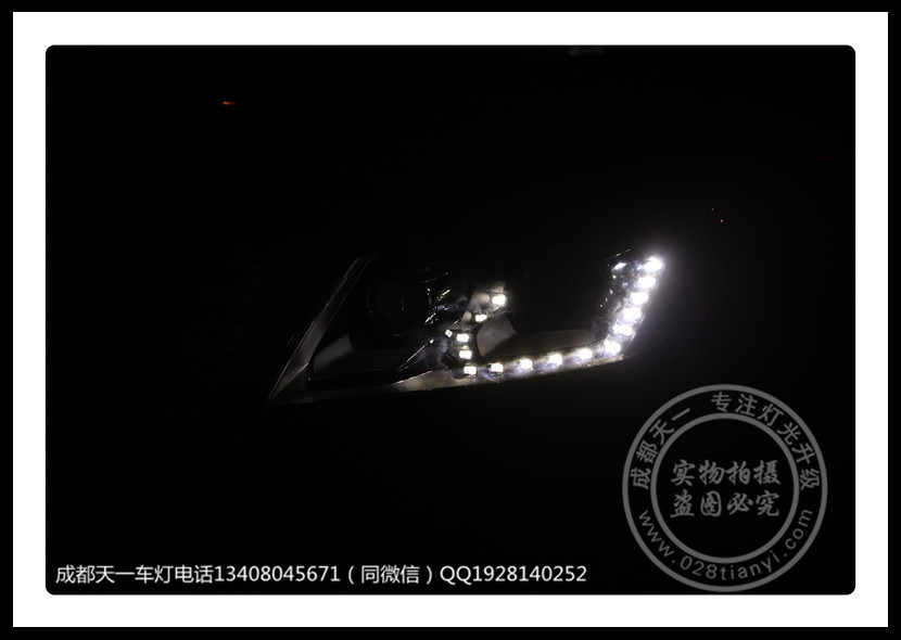 成都大眾邁騰舒適版改裝原裝高配LED日行燈總成氙氣燈