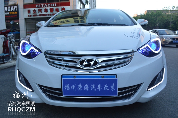 福州汽車大燈改裝 朗動車燈改裝氙氣燈海拉五透鏡S形LED日行燈 福州榮海照明
