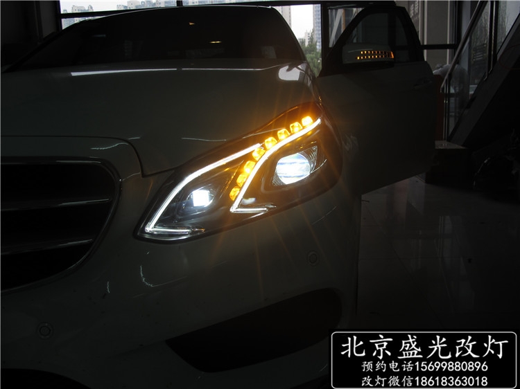 奔馳E260改豪華全LED智能隨動(dòng)照明大燈 無(wú)鑰匙進(jìn)入
