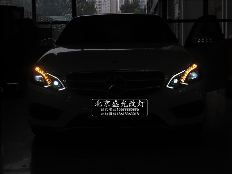 奔馳E260改豪華全LED智能隨動(dòng)照明大燈 無(wú)鑰匙進(jìn)入