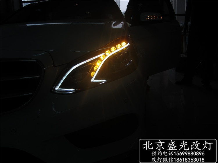 奔馳E260改豪華全LED智能隨動(dòng)照明大燈 無(wú)鑰匙進(jìn)入