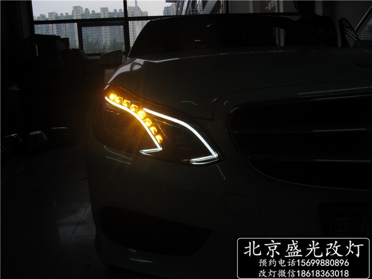 奔馳E260改豪華全LED智能隨動(dòng)照明大燈 無(wú)鑰匙進(jìn)入