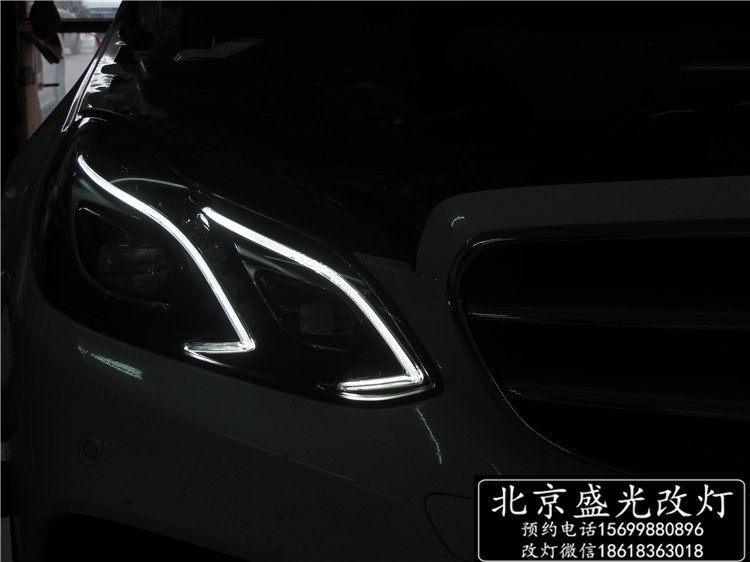 奔馳E260改豪華全LED智能隨動(dòng)照明大燈 無(wú)鑰匙進(jìn)入