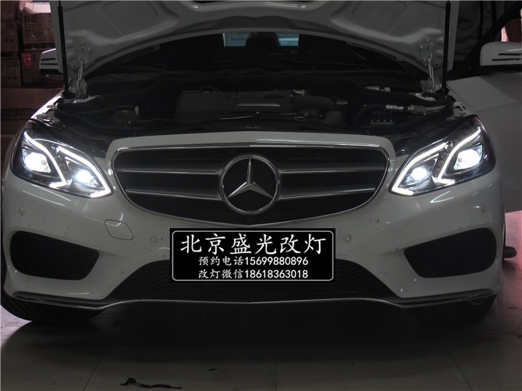奔馳E260改豪華全LED智能隨動(dòng)照明大燈 無(wú)鑰匙進(jìn)入