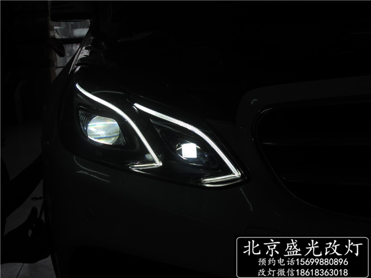 奔馳E260改豪華全LED智能隨動(dòng)照明大燈 無(wú)鑰匙進(jìn)入