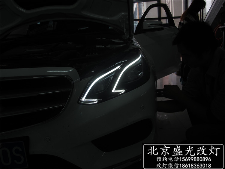 奔馳E260改豪華全LED智能隨動(dòng)照明大燈 無(wú)鑰匙進(jìn)入