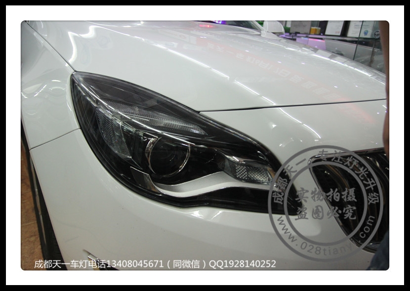 成都2015款別克新君威車燈改裝Q5雙光透鏡歐司朗氙氣燈
